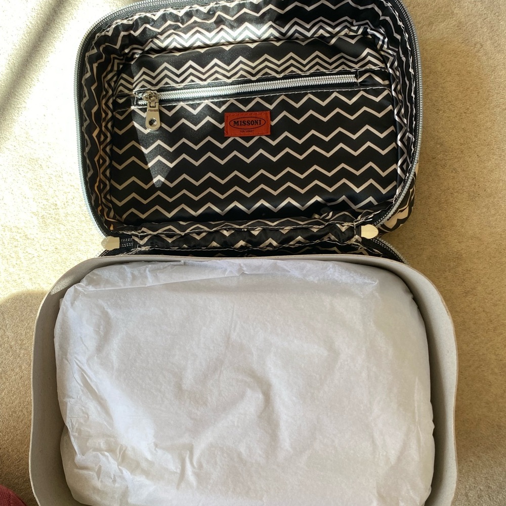 Missoni Black & White Zigzag Train Case